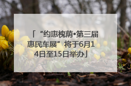 “约惠槐荫•第三届惠民车展”将于6月14日至15日举办