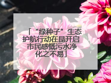 “绿种子”生态护航行动在昆开启 市民感慨污水净化之不易