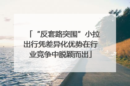 “反套路突围”小拉出行凭差异化优势在行业竞争中脱颖而出