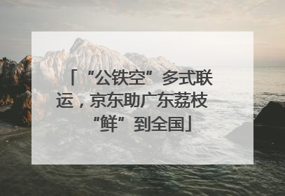 “公铁空”多式联运，京东助广东荔枝“鲜”到全国