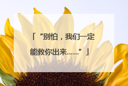 “别怕，我们一定能救你出来……”