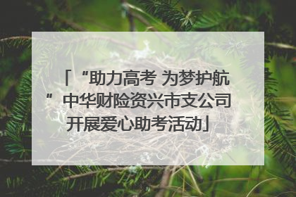 “助力高考 为梦护航”中华财险资兴市支公司开展爱心助考活动