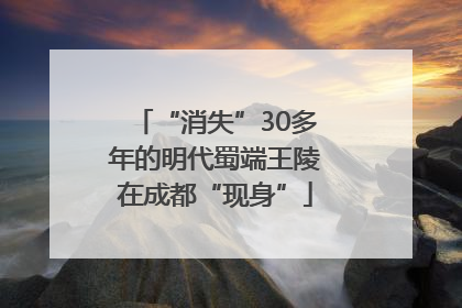 “消失”30多年的明代蜀端王陵在成都“现身”