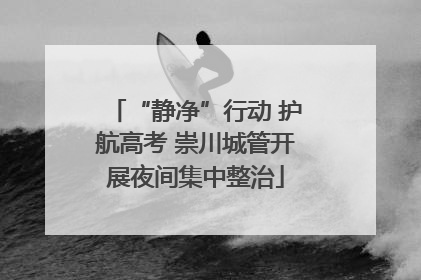 “静净”行动 护航高考 崇川城管开展夜间集中整治