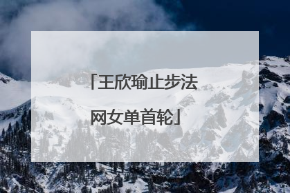 王欣瑜止步法网女单首轮