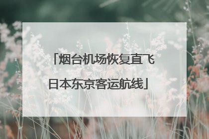 烟台机场恢复直飞日本东京客运航线