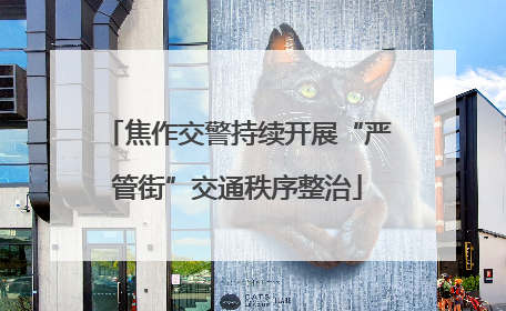 焦作交警持续开展“严管街”交通秩序整治