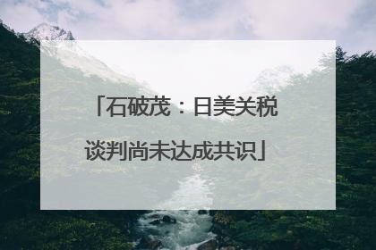 石破茂：日美关税谈判尚未达成共识