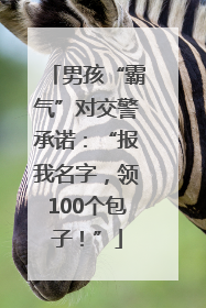 男孩“霸气”对交警承诺：“报我名字，领100个包子！”