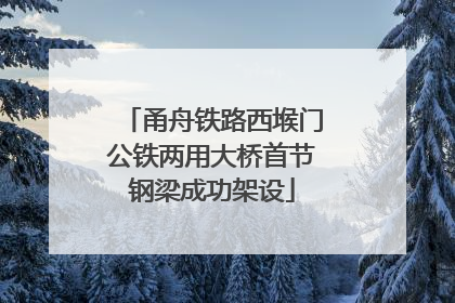 甬舟铁路西堠门公铁两用大桥首节钢梁成功架设