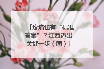 疼痛也有“标准答案”？江西迈出关键一步（图）