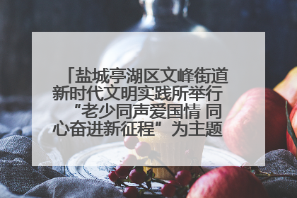 盐城亭湖区文峰街道新时代文明实践所举行“老少同声爱国情 同心奋进新征程”为主题的红色文化活动