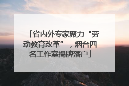 省内外专家聚力“劳动教育改革”，烟台四名工作室揭牌落户