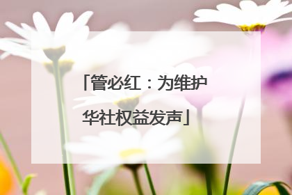 管必红：为维护华社权益发声