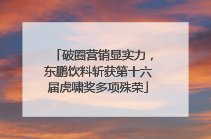 破圈营销显实力，东鹏饮料斩获第十六届虎啸奖多项殊荣