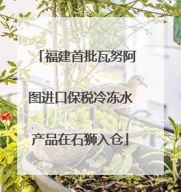 福建首批瓦努阿图进口保税冷冻水产品在石狮入仓