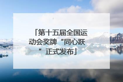 第十五届全国运动会奖牌“同心跃”正式发布