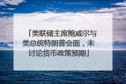美联储主席鲍威尔与美总统特朗普会面，未讨论货币政策预期