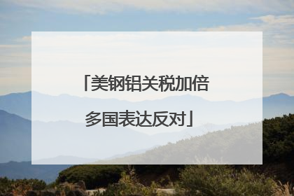 美钢铝关税加倍 多国表达反对
