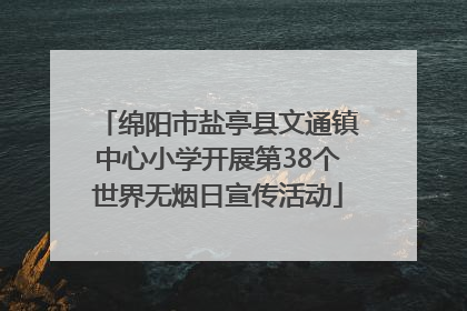 绵阳市盐亭县文通镇中心小学开展第38个世界无烟日宣传活动