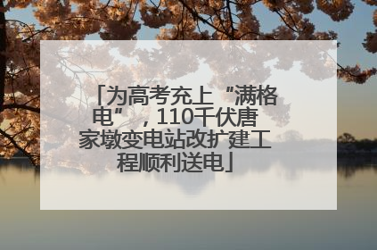为高考充上“满格电”，110千伏唐家墩变电站改扩建工程顺利送电