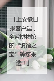 上安徽日报客户端，全省博物馆的“镇馆之宝”等您来选！