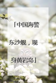 中国海警东沙舰，现身黄岩岛
