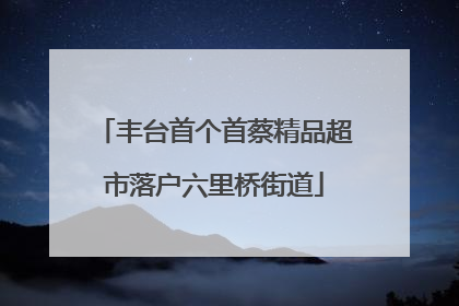 丰台首个首蔡精品超市落户六里桥街道