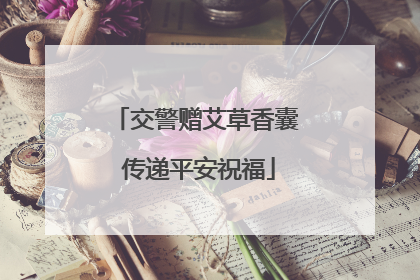 交警赠艾草香囊 传递平安祝福