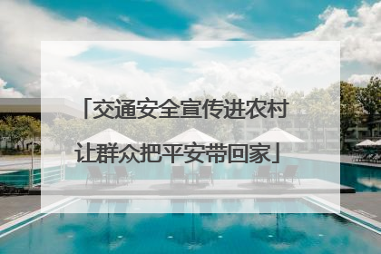 交通安全宣传进农村 让群众把平安带回家