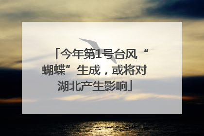 今年第1号台风“蝴蝶”生成，或将对湖北产生影响