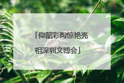 仰韶彩陶惊艳亮相深圳文博会