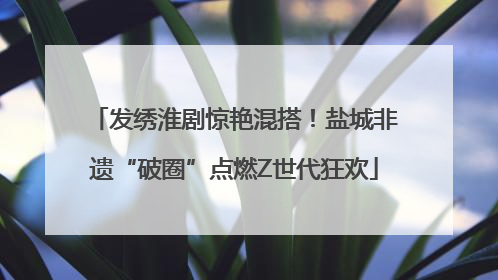 发绣淮剧惊艳混搭！盐城非遗“破圈”点燃Z世代狂欢
