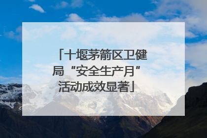 十堰茅箭区卫健局“安全生产月”活动成效显著