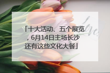 十大活动、五个展览，6月14日主场长沙还有这些文化大餐