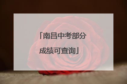南昌中考部分成绩可查询