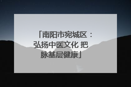 南阳市宛城区：弘扬中医文化 把脉基层健康