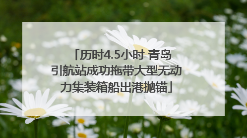 历时4.5小时 青岛引航站成功拖带大型无动力集装箱船出港抛锚