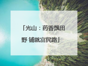 光山：药香飘田野 铺就富民路