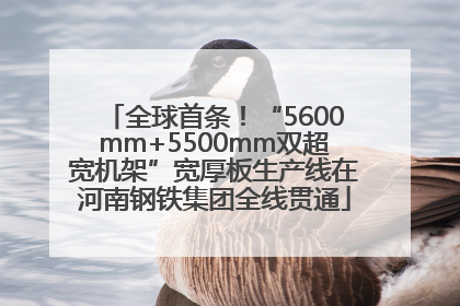 全球首条！“5600mm+5500mm双超宽机架”宽厚板生产线在河南钢铁集团全线贯通