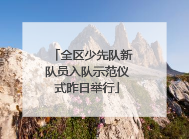 全区少先队新队员入队示范仪式昨日举行