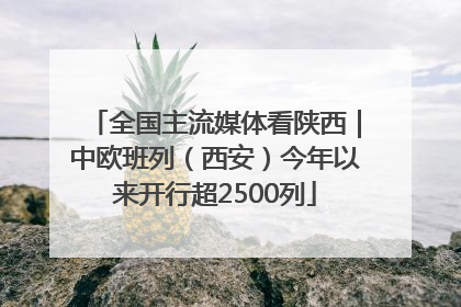 全国主流媒体看陕西｜中欧班列（西安）今年以来开行超2500列