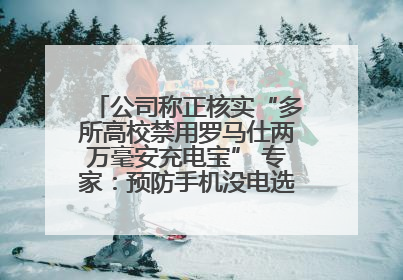 公司称正核实“多所高校禁用罗马仕两万毫安充电宝” 专家：预防手机没电选中等体积产品即可