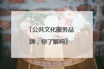 公共文化服务品牌，你了解吗