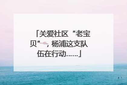 关爱社区“老宝贝”，杨浦这支队伍在行动……