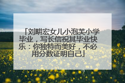 刘畊宏女儿小泡芙小学毕业，写长信祝其毕业快乐：你独特而美好，不必用分数证明自己