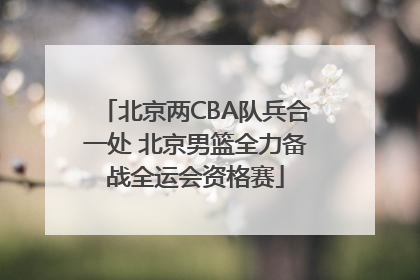 北京两CBA队兵合一处 北京男篮全力备战全运会资格赛