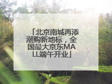 北京南城再添潮购新地标，全国最大京东MALL端午开业
