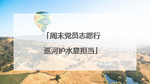 周末党员志愿行 巡河护水显担当