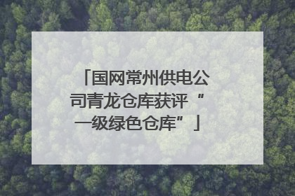 国网常州供电公司青龙仓库获评“一级绿色仓库”